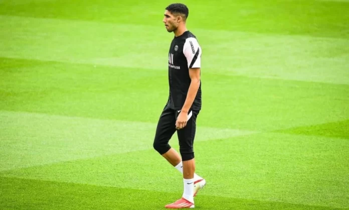 Achraf Hakimi reprend l’entraînement avant PSG-Lens Achraf Hakimi reprend l’entraînement avant PSG-Lens