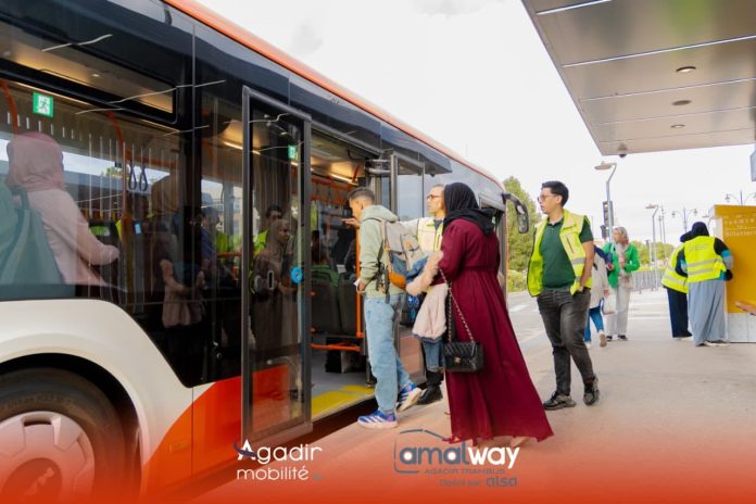 Agadir lance la première ligne Amalway TRAMBUS Agadir lance la première ligne Amalway TRAMBUS