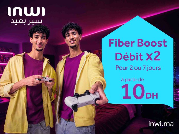 inwi lance Fiber Boost pour permettre aux abonnés de doubler leur débit à la demande au Maroc inwi lance Fiber Boost pour permettre aux abonnés de doubler leur débit à la demande au Maroc