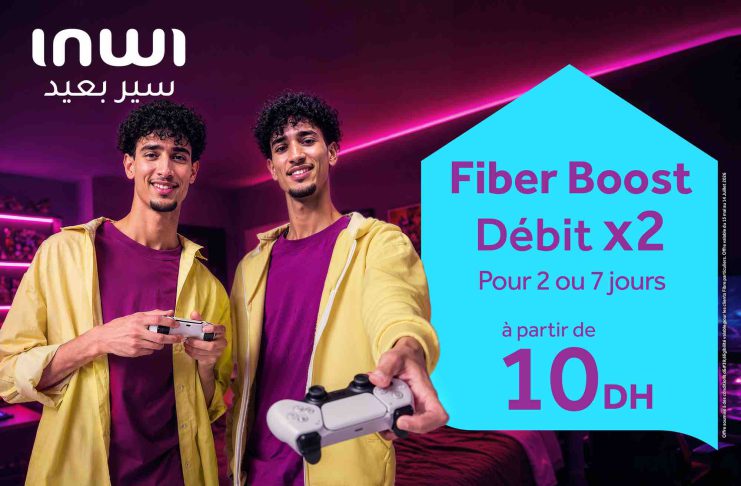 inwi lance Fiber Boost pour permettre aux abonnés de doubler leur débit à la demande au Maroc