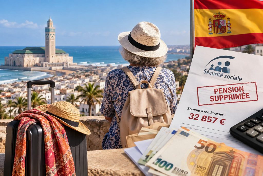 680 jours au Maroc : une retraitée privée de sa pension et condamnée à rembourser 32 857 €